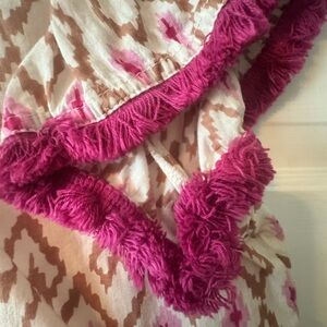 Patterned Top with Pink Accents